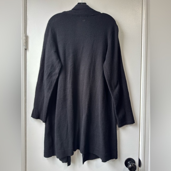 Tyler Boe Cashmere Black Open-Front Long Cardigan - Picture 10 of 10